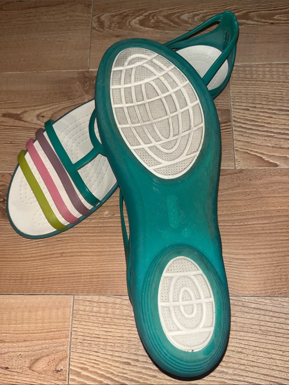 CROCS Isabella Strappy Jelly Sandals, Size 11 - Picture 2 of 5